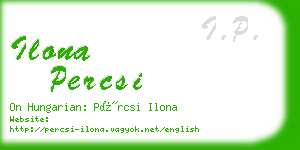 ilona percsi business card